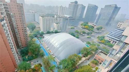 北京首例“基坑氣膜”在西城投用，防塵降噪超“硬核”！